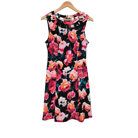 Women's - Eliza J Floral Sleeveless Dress, Size 8 - Picture 3 of 10